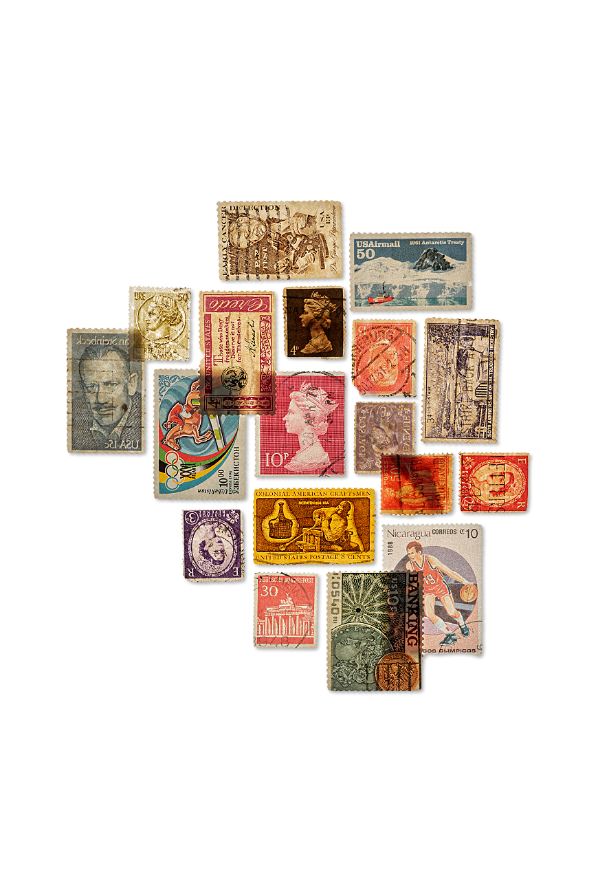 Vintage 50 Stamps
