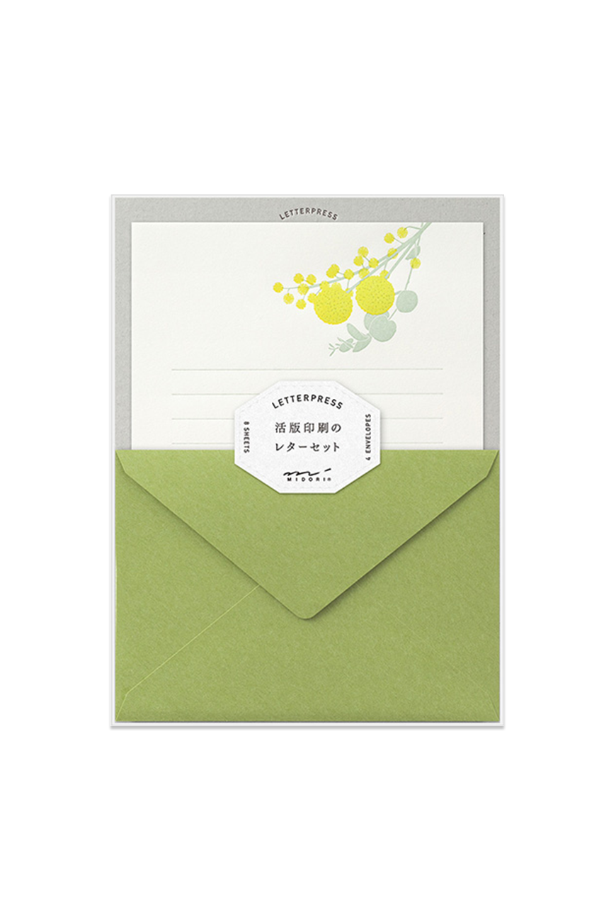 Letterpress Set Bouquet - Yellow