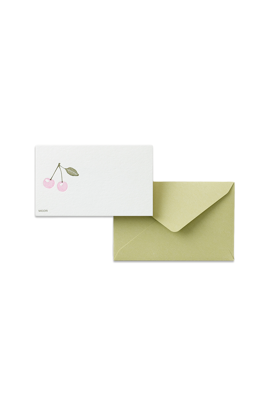 Letterpress Card Set Cherry