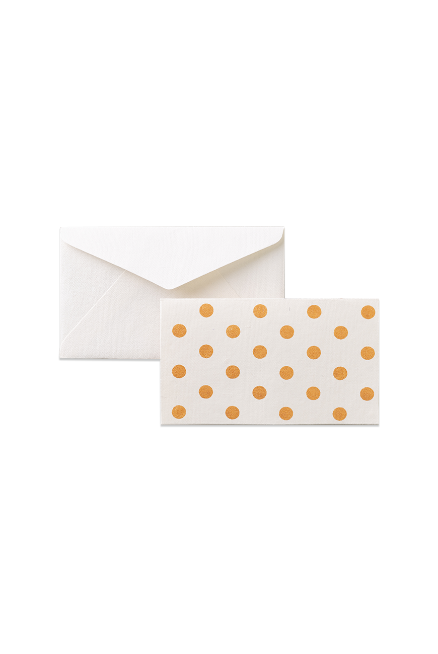 Box Card &amp; Envelope - Dots Gold