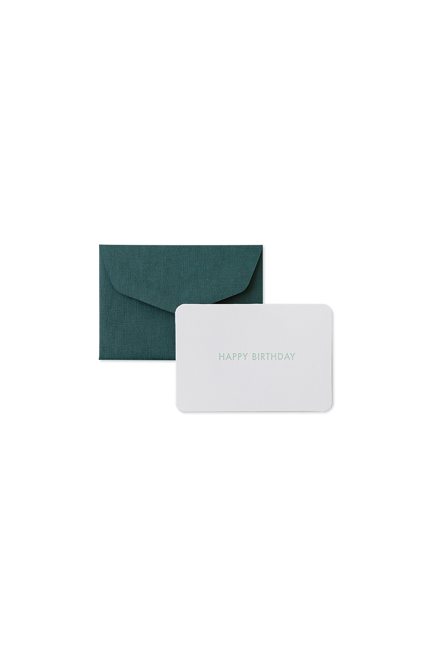 Mini Card &amp; Envelope - Happy Birthday Green