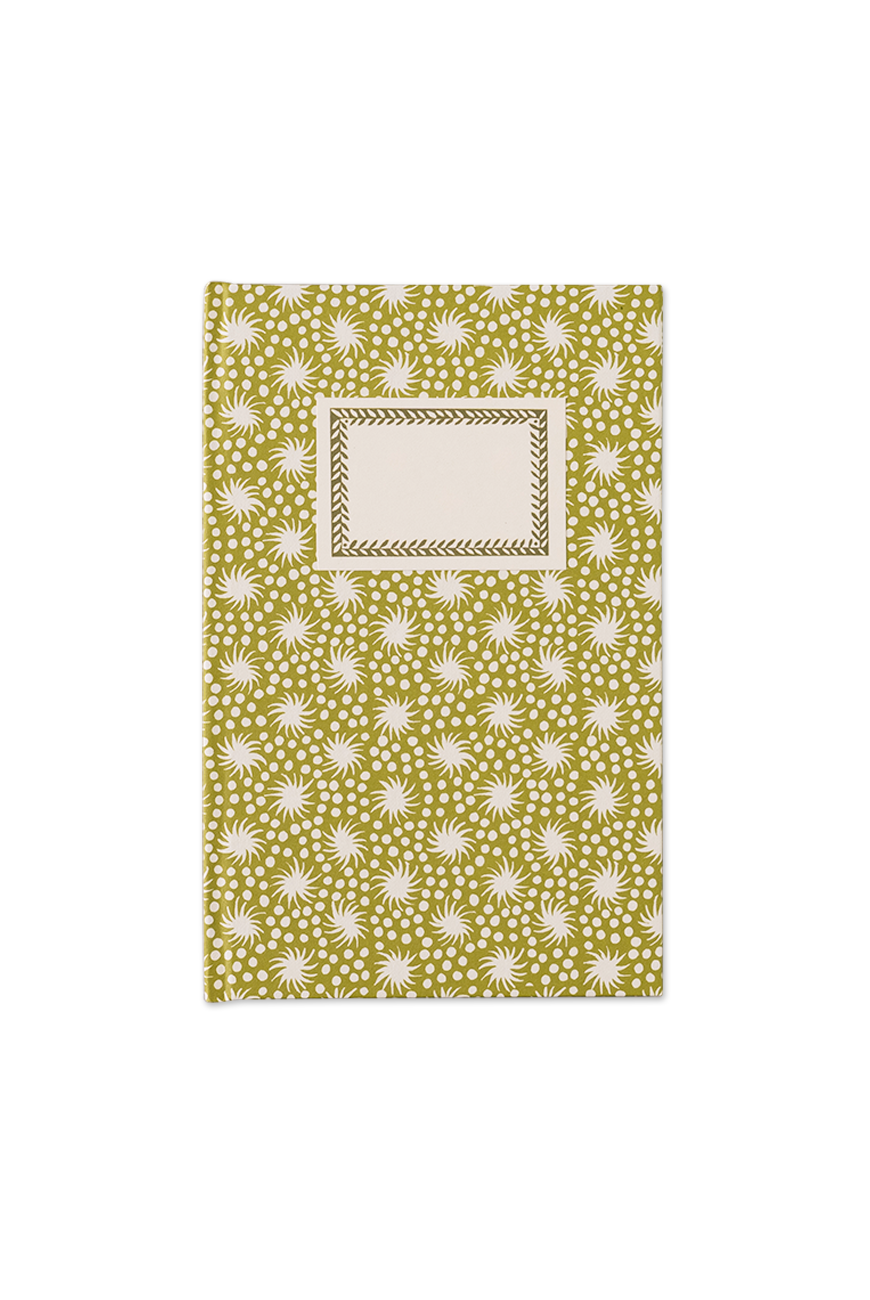 Hard Cover Notebook Animalcules Bawden Green
