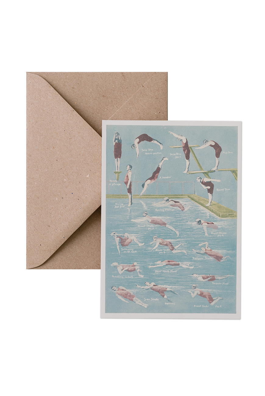 Card &amp; Envelope - Swimming
