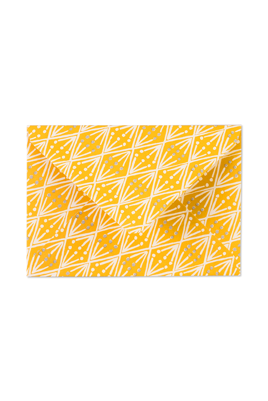 Patterned Envelopes 10pcs Selvedge Mustard